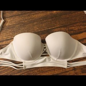 Strappy white Victoria’s Secret bikini top 34DD